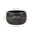 Vorschaubild Vosteen Design Blumentopf /  Pflanzgefäß Terrakotta schwarz ø 37 cm x H 22 cm