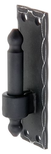 Alberts® Kloben ⌀16mm auf Platte 150x45mm Abstand 10mm Randgehämmert schwarz