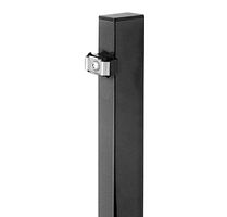 Alberts® Zaunpfosten,inkl.Klemmlasche,Bohrabst:400mm,vz,anth.,60x40/2400mm,m.Zubehör 677800