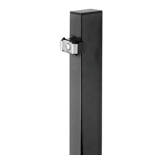 Alberts® Zaunpfosten,inkl.Klemmlasche,Bohrabst:400mm,vz,anth.,60x40/2400mm,m.Zubehör 677800