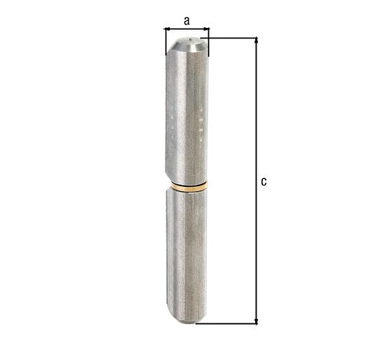Alberts® Anschweißrolle,zweit.,Außen-⌀20mm,Höhe 160mm
