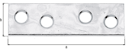 Vorschaubild Alberts® Flachverbinder  50x14 mm verpackt à 12 St.