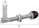 Vorschaubild Alberts® Kloben z.Durchschrauben,ein Paar,feuerverz.,Dornst.⌀13mm,Länge 120mm,Gew.M12 