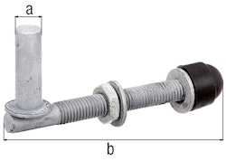 Alberts® Kloben z.Durchschrauben,ein Paar,feuerverz.,Dornst.⌀13mm,Länge 120mm,Gew.M12 