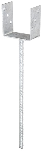 Alberts® U-Pfostenträger 100x60x4mm Betonanker XL Riffelstahl für verschiedene Pfostenstärken