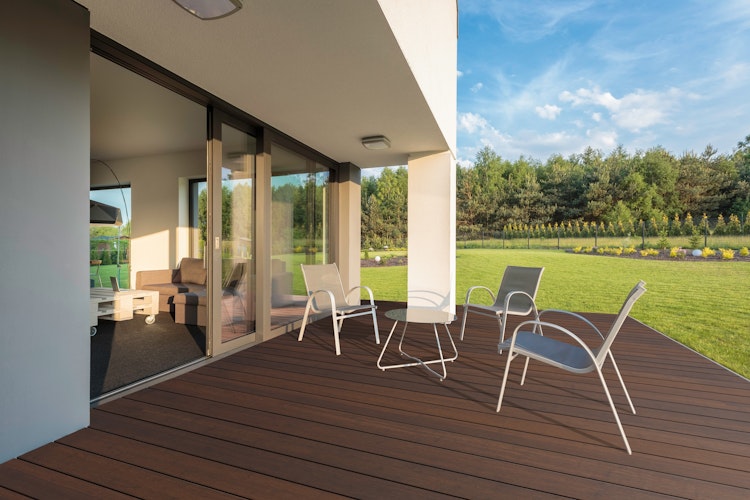 aMbooo Terrassendielen Abschlussbrett Terrasse, Ipe, 2200x70x20 mm, vorgeölt