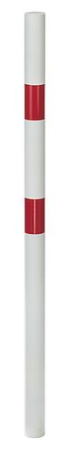 Alberts® Absperrpf. Standard SK weiß, mit zwei roten Ringen, z.Einb., Pf.⌀60 mm 782405