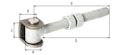 Vorschaubild Alberts® Torband mit Muttern,U-Bügel Stahl roh,z.Anschweißen,Gew.M16