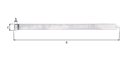 Vorschaubild Alberts® Ladenband, gerade, Abschluss abgerundet, galvanisch verzinkt dickschichtpassiviert., LxB982x60 mm, Rolle ⌀20 mm 312398