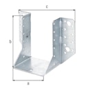 Vorschaubild Alberts® Balkenschuh Typ A verz. 80x120x2,0 mm