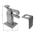 Vorschaubild Alberts® Torfeststeller feuerverzinkt zum Aufschrauben Höhe 95 mm Platten BxT 65x50mm 