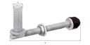 Vorschaubild Alberts® Kloben z.Durchschrauben,ein Paar,feuerverz.,Dornst.⌀16mm,Länge 140mm,Gew.M12 