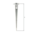 Vorschaubild Alberts® Einschlag-Bodenhülse f.Stahlrohr-Zaunpf.,feuerverz.,Länge750mm,für Pfosten⌀38mm 658670