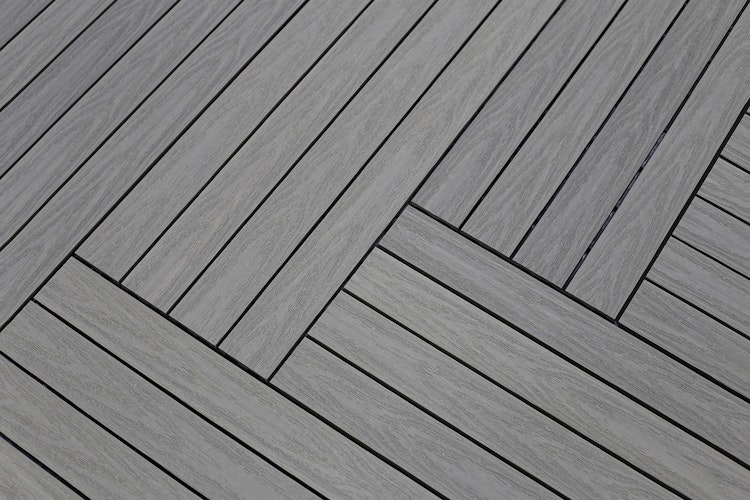 WPC Coex  Terrassenfliesen 30x90 Light grey