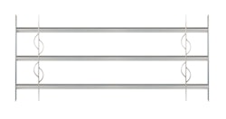 Alberts® Fenstergitter Secorino Style,ausziehbar,galv.blau verzinkt,HxB-B 450x1000-1500mm 