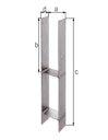 Vorschaubild Alberts® H-Pfostenträger Edelstahl 91x600/4