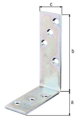 Alberts® Balkenwinkel, galvanisch verzinkt, dickschichtpassiviert, TxHxB 80x120x35 mm 332303