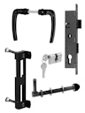 Vorschaubild Alberts® Zubehör-Set für Wellengitter-Tore bis 1500mm Höhe,anthr.-metallic 653842