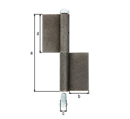 Alberts® Konstruktionsband Typ KO4,zweit.,z.Anschweißen,Höhe 120mm