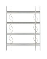 Alberts® Fenstergitter Secorino Style,ausziehbar,galv.blau verzinkt,HxB-B 600x500-650mm 