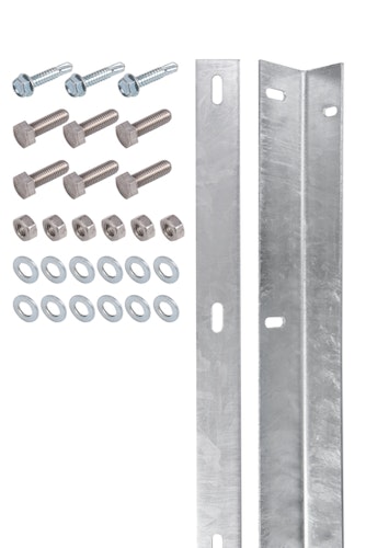 Alberts® Befestigungsleiste f.Doppelstab-Gittermatten,feuerverz.Länge:1200 mm,m.Schrauben 623098