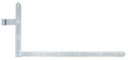 Vorschaubild Alberts® Tor-Winkelband, Abschluss spitz, unten, galvanisch verzinkt dickschichtpassiviert, HxL 400x800mm,Rolle ⌀16mm 313135