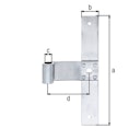 Vorschaubild Alberts® Fensterladen-Mittelband gerade Edelstahl HxB 200x30 mm,Rolle ⌀13 mm 