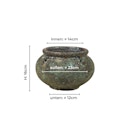 Vorschaubild Vosteen Design Blumentopf / Pflanzgefäß Terrakotta grün ø 23 cm x H 16 cm