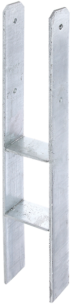 Alberts® H-Pfostenträger 400x80x8mm Gesamtlänge 800mm für verschiedene Pfostenstärken