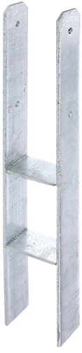 Alberts® H-Pfostenträger 400x80x8mm Gesamtlänge 800mm für verschiedene Pfostenstärken