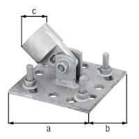 Alberts® Zaunsystem Fix-Clip Pro Strebenplatte