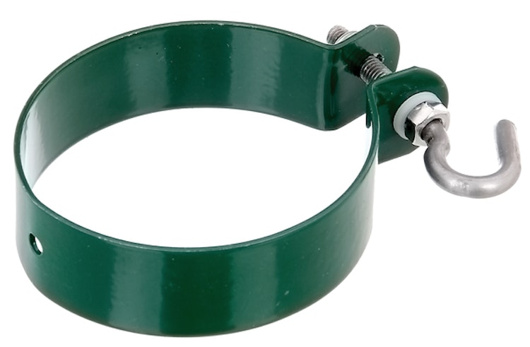 Alberts® Schelle,Befestigung v.Geflechtspannst.,verzinkt,grün Kst.b.,Schelle⌀76mm 655587