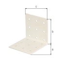 Vorschaubild Alberts® Lochplattenwinkel weiß kunststoffbeschichtet  60x60x60 mm