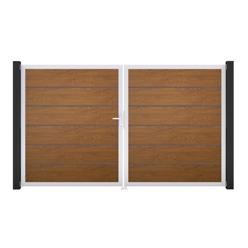 GroJa BasicLine Premium Doppeltor Rahmen Aluminium EV1 3000 x 1800 mm