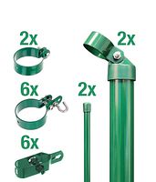 Alberts® Maschendraht Zaunanschluss-Set zweiseitig zum Einbetonieren für Pfosten  Ø 60 mm