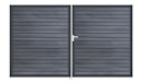 Vorschaubild GroJa Solid Rhombus Doppeltor Rahmen Aluminium Anthrazitgrau 3000 x 1800 mm
