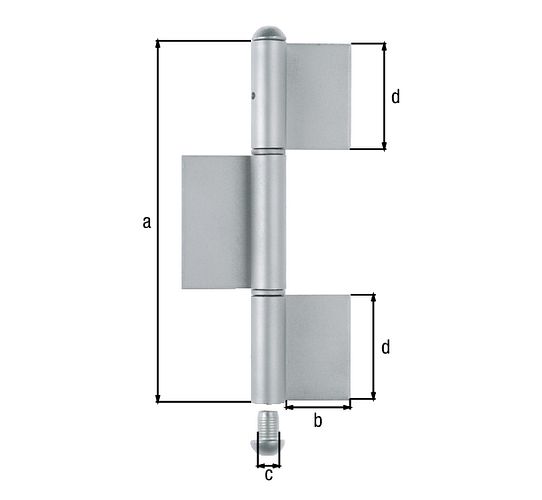 Alberts® Konstruktionsband Typ KO8,dreit.,z.Anschweißen,Höhe 220mm