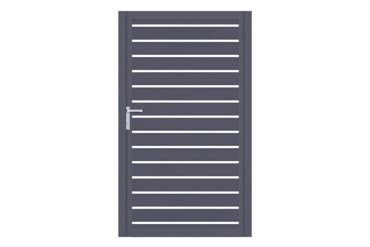 dz VIDUAL Swing Einzeltor Line 100 x 20 mm Rechteckprofil Distanz 18 mm 