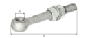 Vorschaubild Alberts® Augenschraube,fvz.,Gew.M20,Abstand Anfang Gewindest.-Mitte Augenschr.150mm,m.Zub 
