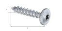 Vorschaubild Alberts® Holzschraube Speed ZnAl silber SxL ⌀7x40 mm Box à 4 St. 