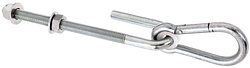 Alberts® Schaukelhaken, galvanisch verzinkt dickschichtpassiviert, zum Durchschrauben, Gewinde M12, Länge 200mm 204907