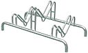 Vorschaubild Alberts® Mehrfach-Fahrradständer freist.,fvz, Einstellplätze 3, LxT 1000x515 mm 692636