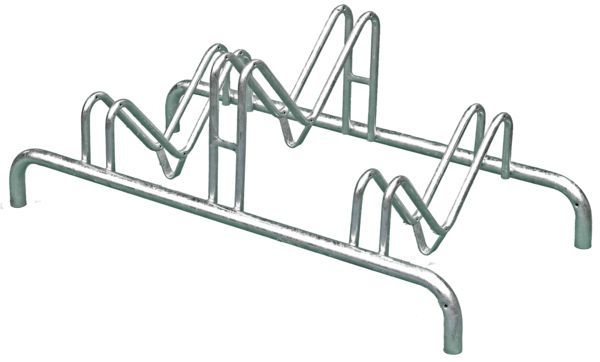 Alberts® Mehrfach-Fahrradständer freist.,fvz, Einstellplätze 3, LxT 1000x515 mm 692636