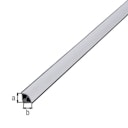 Vorschaubild Alberts® Abschlussleiste,sk.2-tlg.m.Gummilippe,PVC m.ALU-Einl,silber,LxBxH 2600x15x15mm 433727