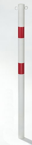 Alberts® Absperrpf. Standard SK weiß, mit zwei roten Ringen,z.Einb., Pf.⌀60 mm 782429