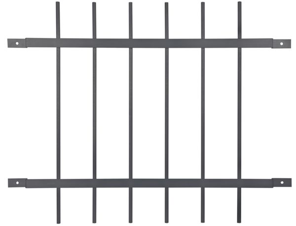 Alberts® Fenstergitter Friedberg für Außenwand feuerverzinkt B x H: 940 x 740 mm 