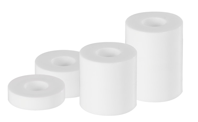 Alberts® Distanzhülse,KST weiß,Außen ⌀20mm,Höhe je 5/10/20/30mm,verpackt à 5 St. 