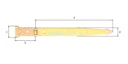 Vorschaubild Alberts® Werfgehänge Scharnier 63x101 Band 400x45 mm gelbvz.