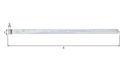 Vorschaubild Alberts® Ladenband, gerade, Abschluss abgerundet, galvanisch verzinkt dickschichtpassiviert., LxB1000x45 mm, Rolle ⌀16 mm 