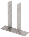 Vorschaubild Alberts® Edelstahl U-Pfostenträger 200x60x4mm zum Aufschrauben für verschiedene Pfostenstärken